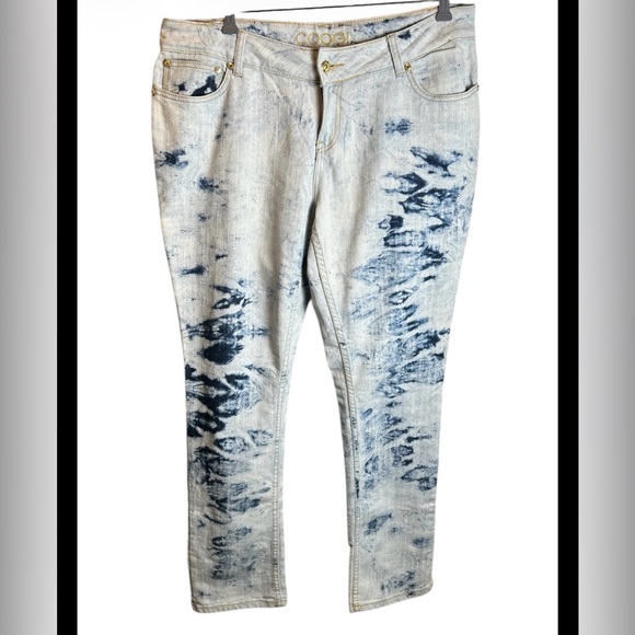 Vintage Coogi Australia Y2K Streetwear Sequin Acid Washed Jeans Size 18W - Picture 2 of 8